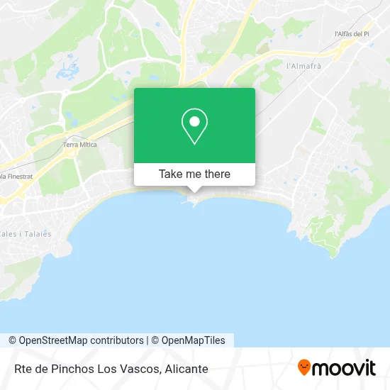 Rte de Pinchos Los Vascos map