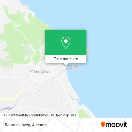 Rentals Javea map