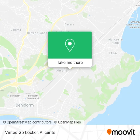 Vinted Go Locker map