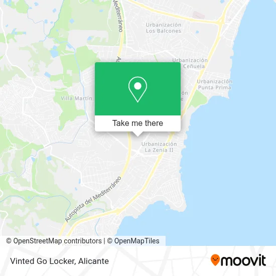 Vinted Go Locker map