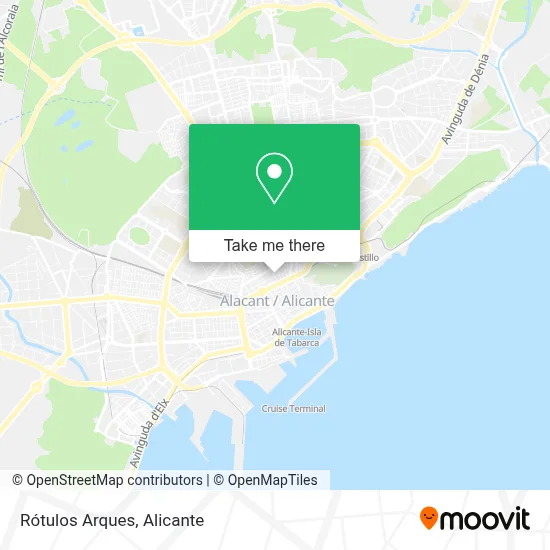 Rótulos Arques map