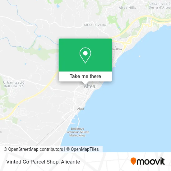 Vinted Go Parcel Shop map