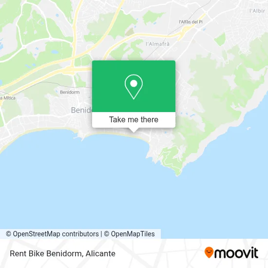 Rent Bike Benidorm map