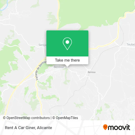 Rent A Car Giner map