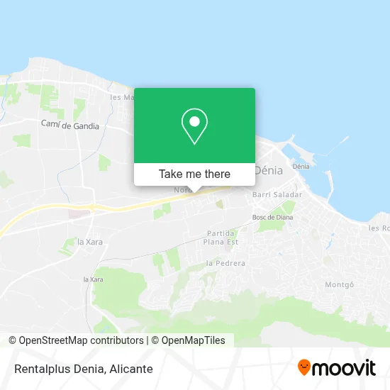Rentalplus Denia map