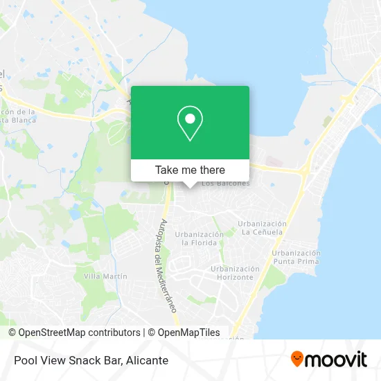 Pool View Snack Bar map