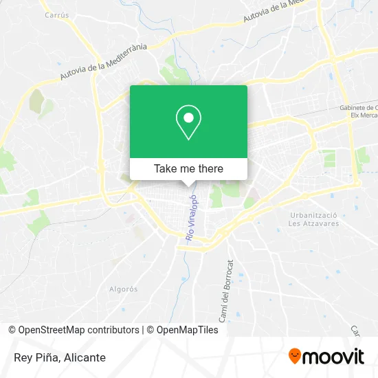 Rey Piña map