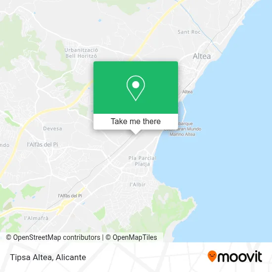 Tipsa Altea map