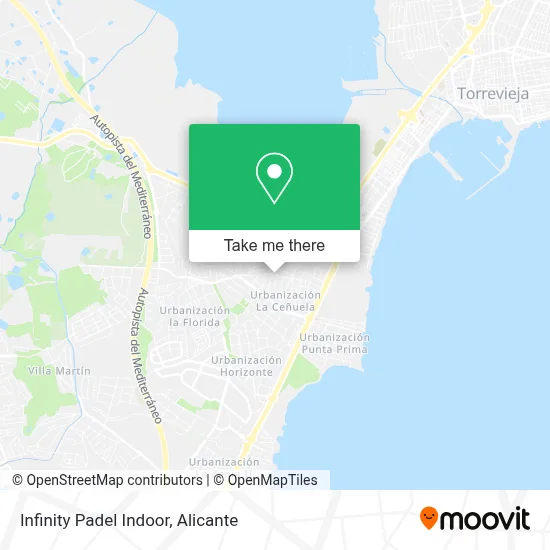Infinity Padel Indoor map