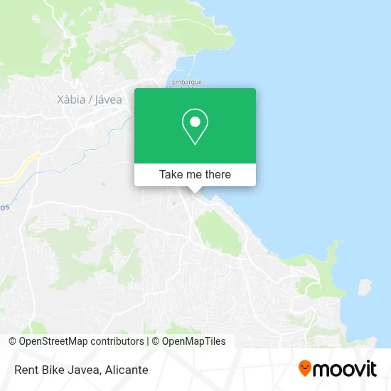 Rent Bike Javea map