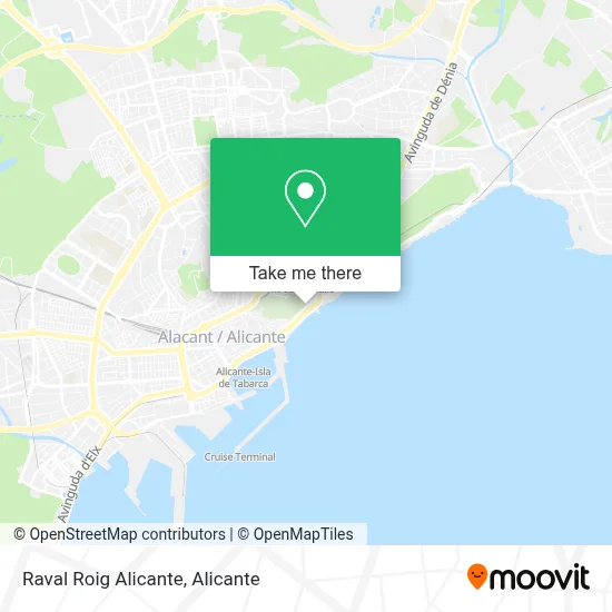Raval Roig Alicante map