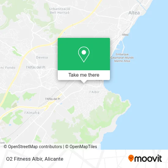 O2 Fitness Albir map