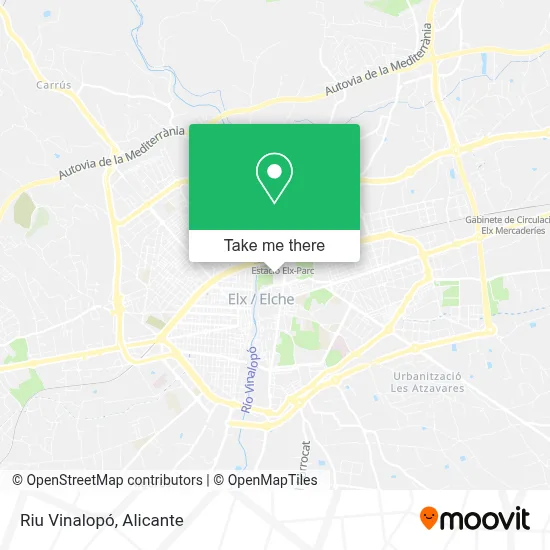 Riu Vinalopó map
