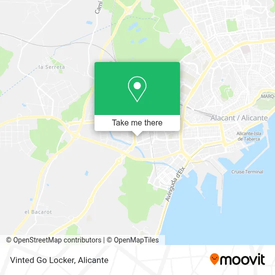 Vinted Go Locker map