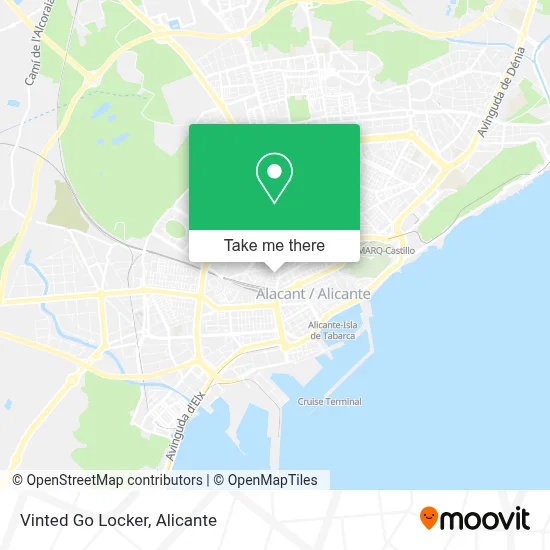 Vinted Go Locker map