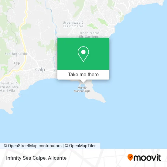 Infinity Sea Calpe map