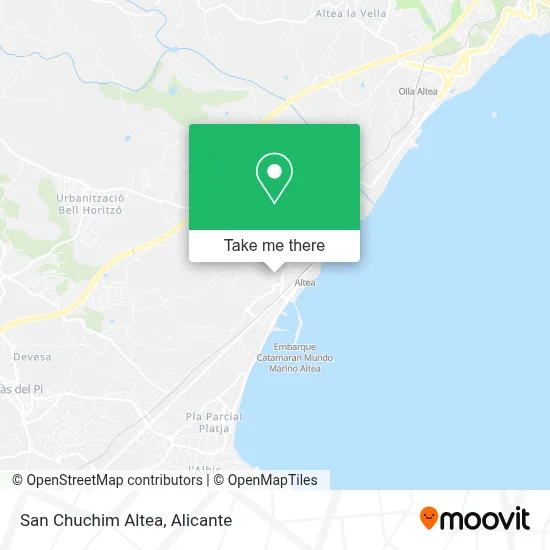 San Chuchim Altea map