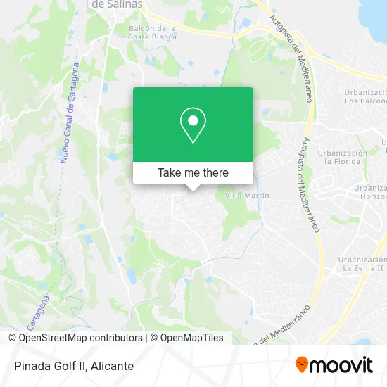 Pinada Golf II map