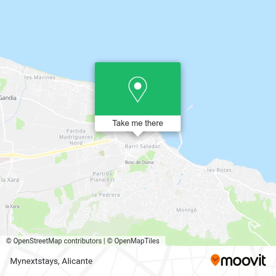 Mynextstays map