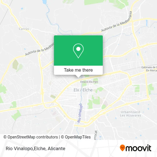 Rio Vinalopo,Elche map