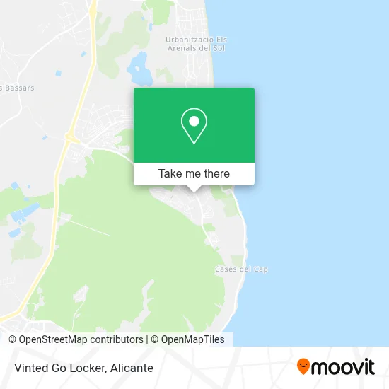 Vinted Go Locker map