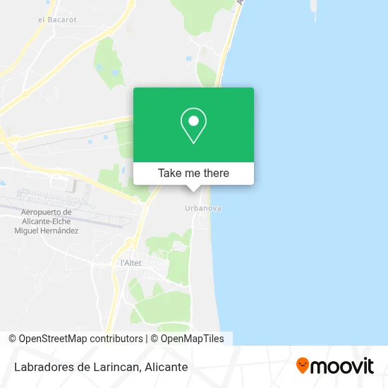 Labradores de Larincan map