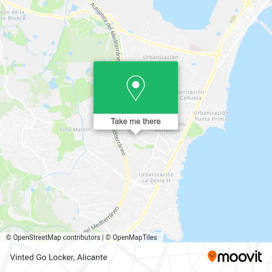 Vinted Go Locker map