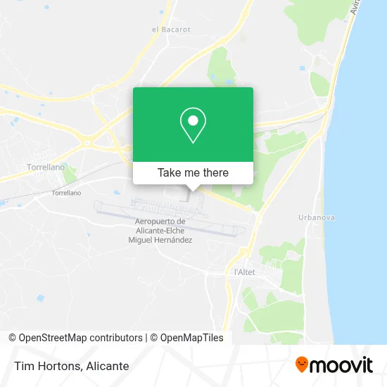 Tim Hortons map
