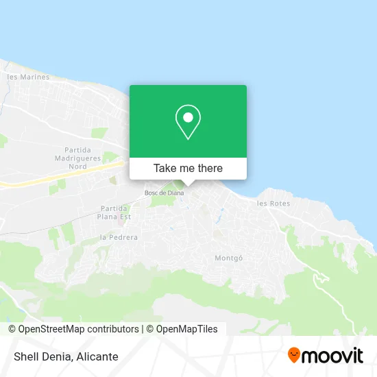 Shell Denia map