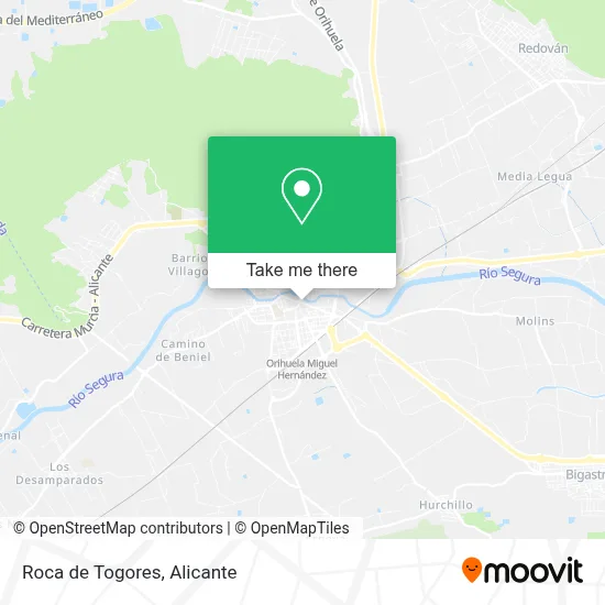 Roca de Togores map