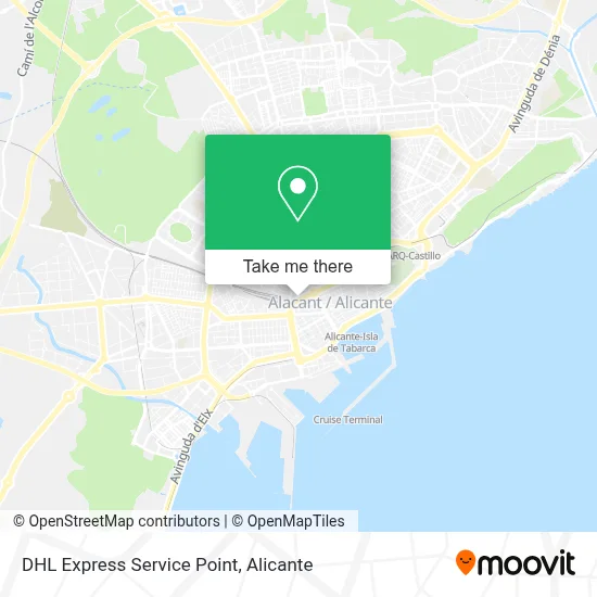 mapa DHL Express Service Point