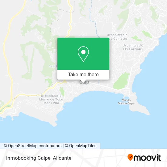Inmobooking Calpe map