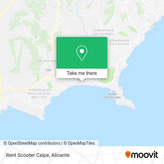 Rent Scooter Calpe map