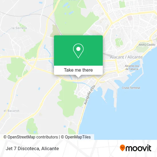 Jet 7 Discoteca map