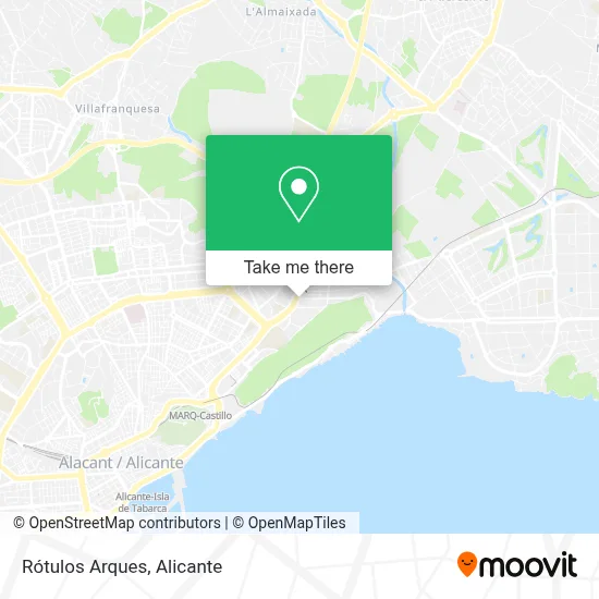 Rótulos Arques map
