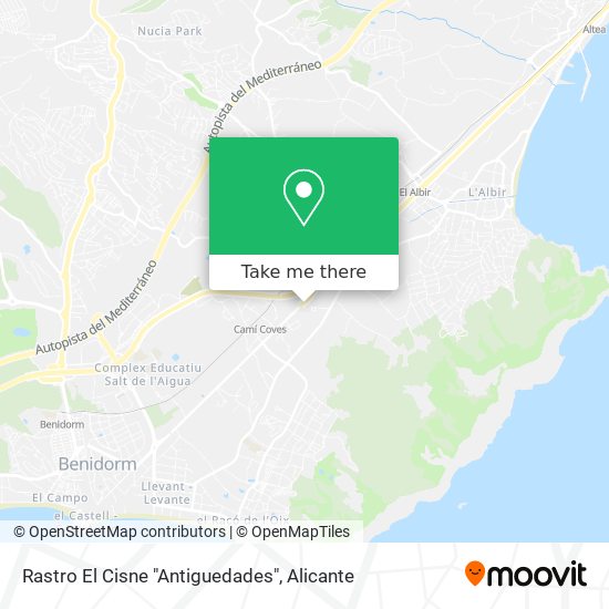 Rastro El Cisne "Antiguedades" map