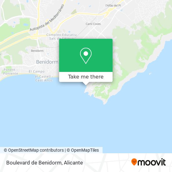 Boulevard de Benidorm map