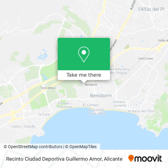 Recinto Ciudad Deportiva Guillermo Amor map