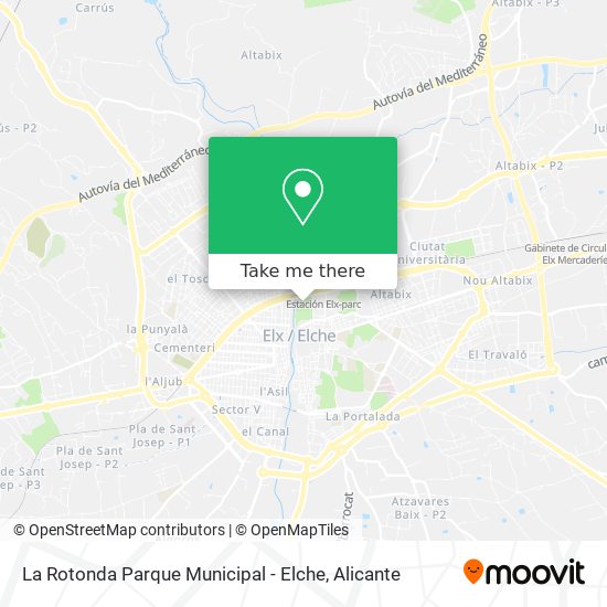 La Rotonda Parque Municipal - Elche map