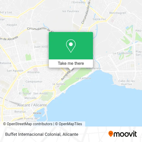 Buffet Internacional Colonial map