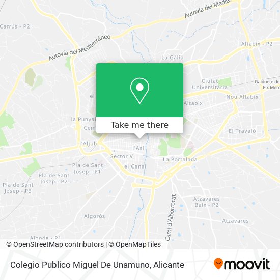 Colegio Publico Miguel De Unamuno map