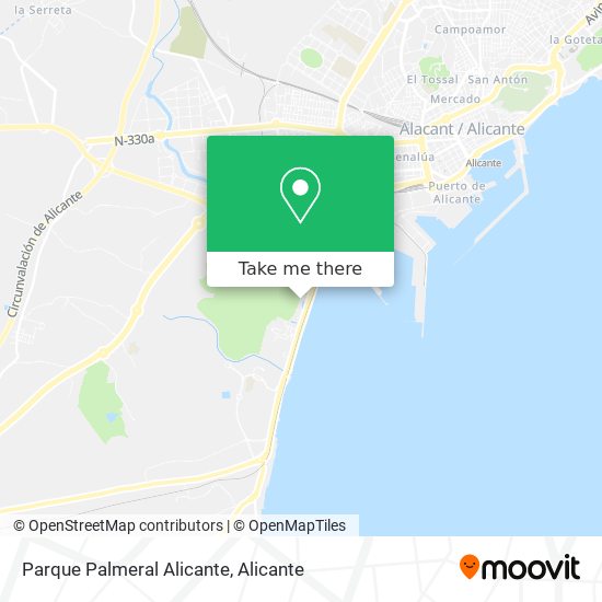 mapa Parque Palmeral Alicante