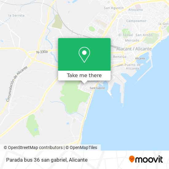 Parada bus 36 san gabriel map