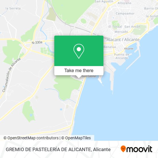 GREMIO DE PASTELERÍA DE ALICANTE map