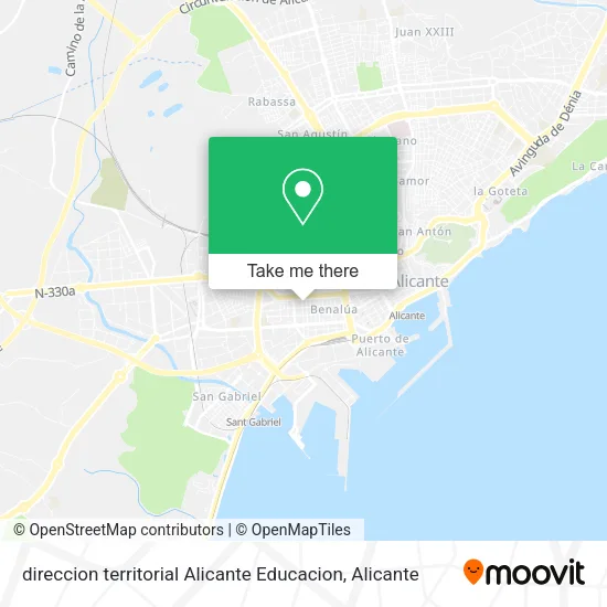 direccion territorial Alicante Educacion map