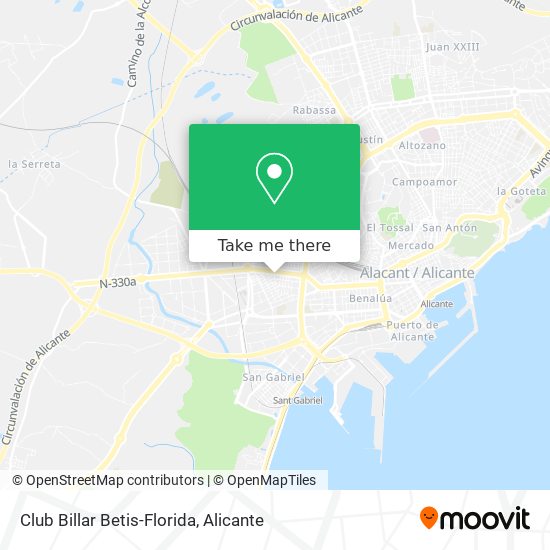 mapa Club Billar Betis-Florida