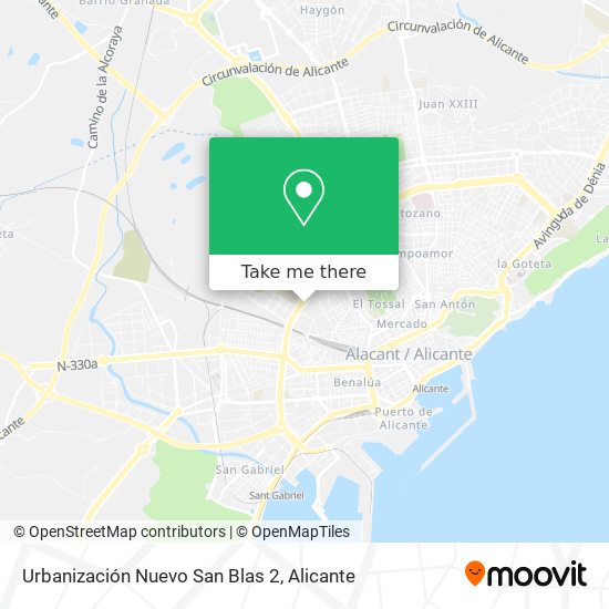 Urbanización Nuevo San Blas 2 map