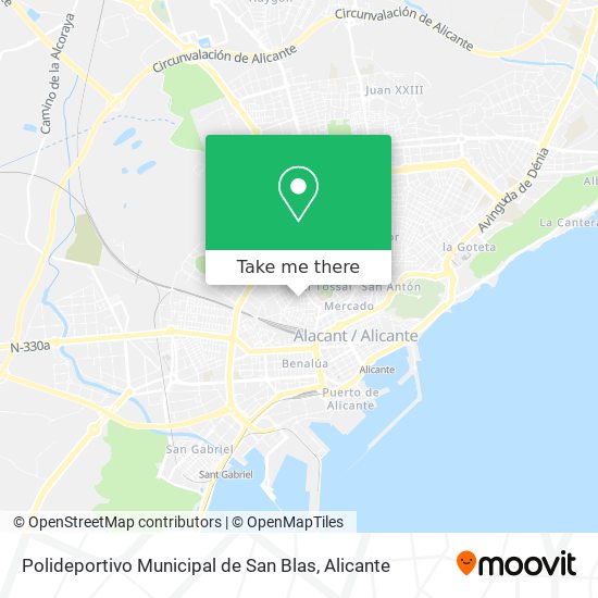 Polideportivo Municipal de San Blas map