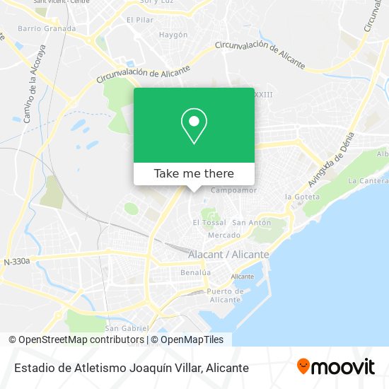 Estadio de Atletismo Joaquín Villar map