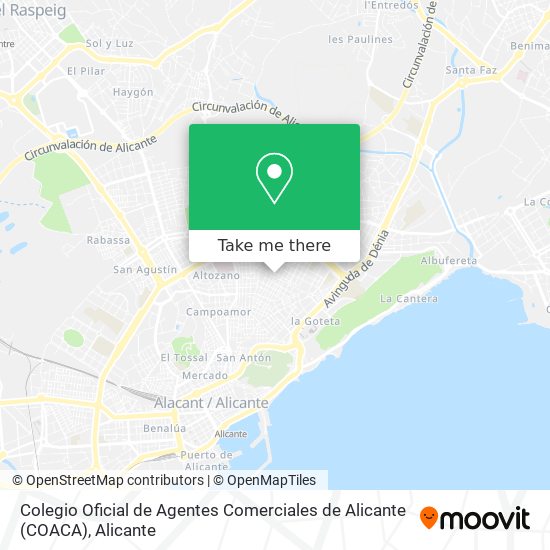 Colegio Oficial de Agentes Comerciales de Alicante (COACA) map